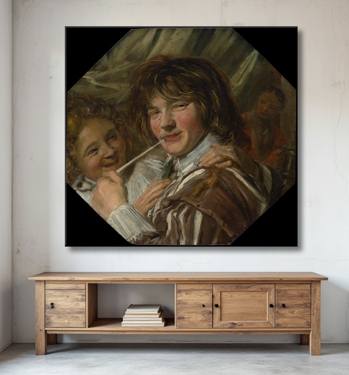 Reproduction Le fumeur de Frans Hals avec decor