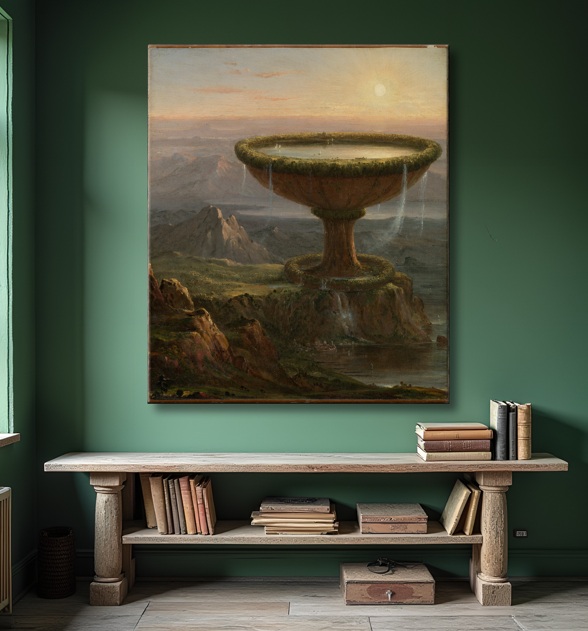 Reproduction Le gobelet du Titan de Thomas Cole avec decor