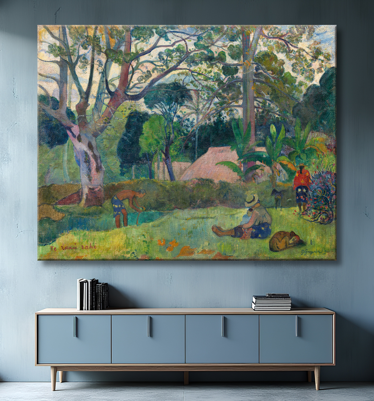 Reproduction Le grand arbre de Paul Gauguin avec decor