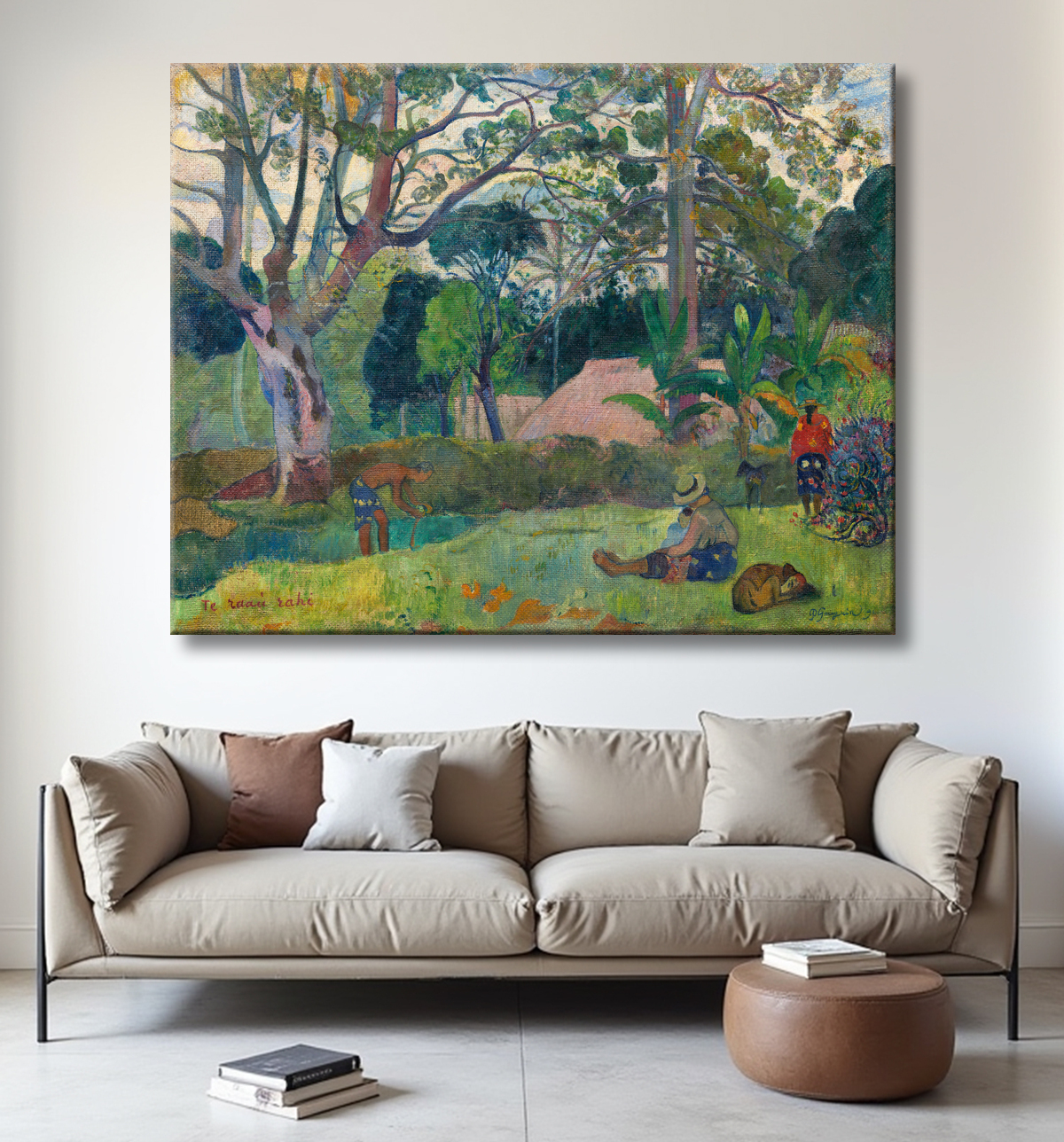 Reproduction Le grand arbre de Paul Gauguin avec decor