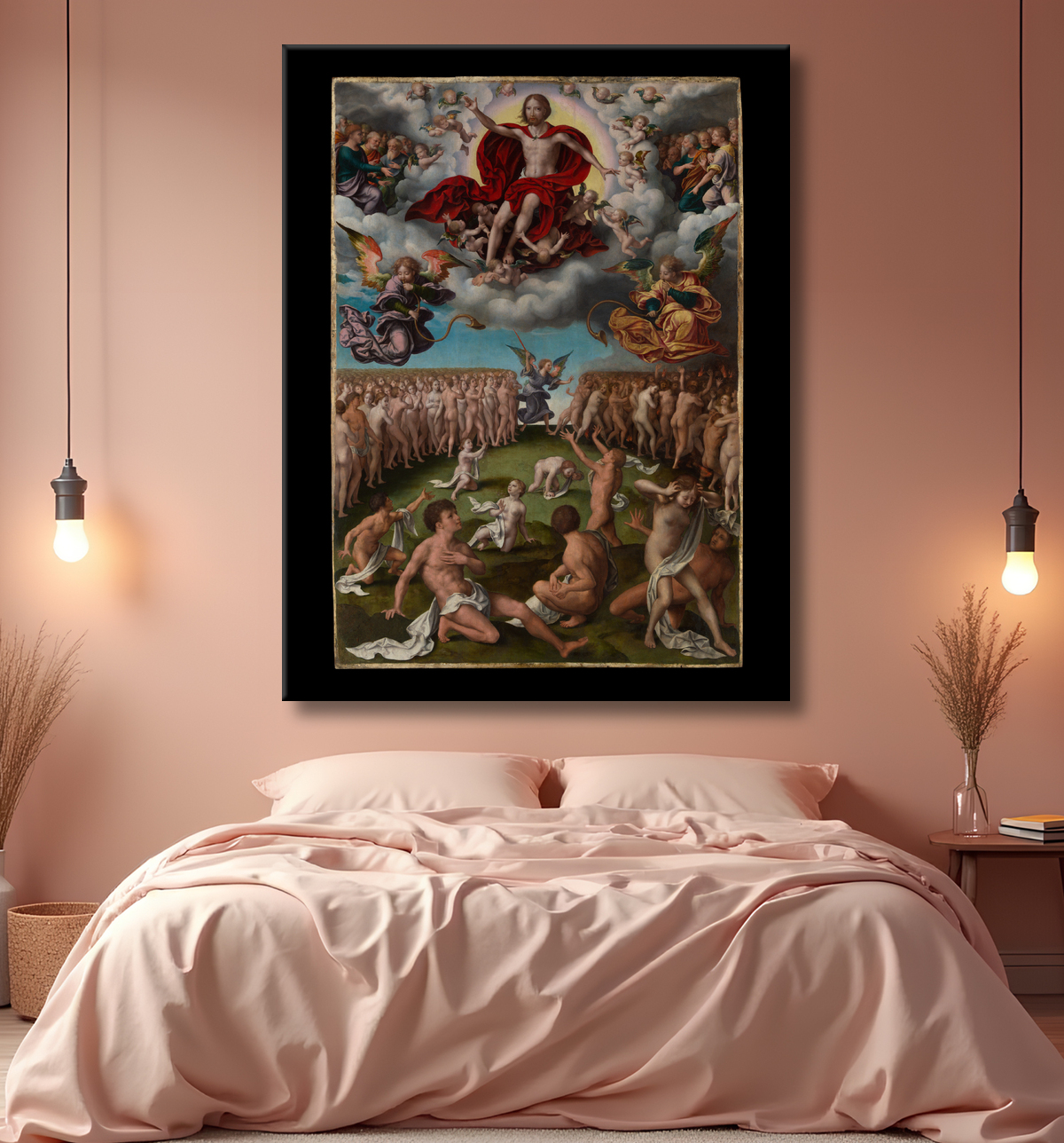 Reproduction Le Jugement dernier de Joos van Cleve avec decor