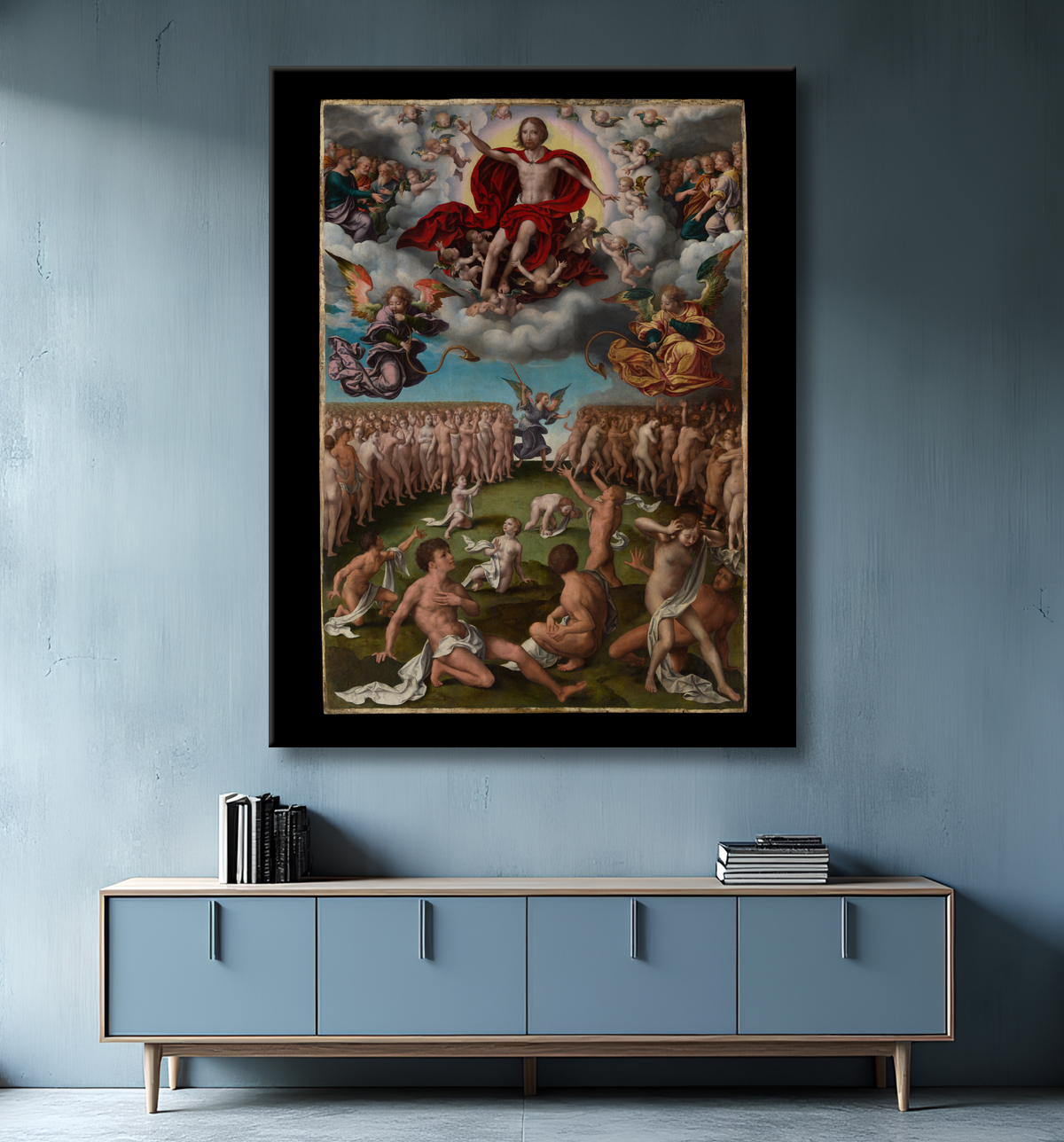 Reproduction Le Jugement dernier de Joos van Cleve avec decor