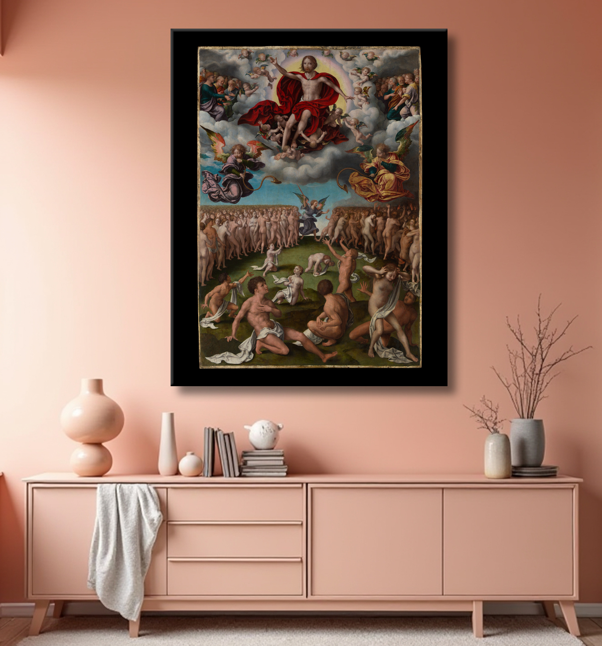 Reproduction Le Jugement dernier de Joos van Cleve avec decor