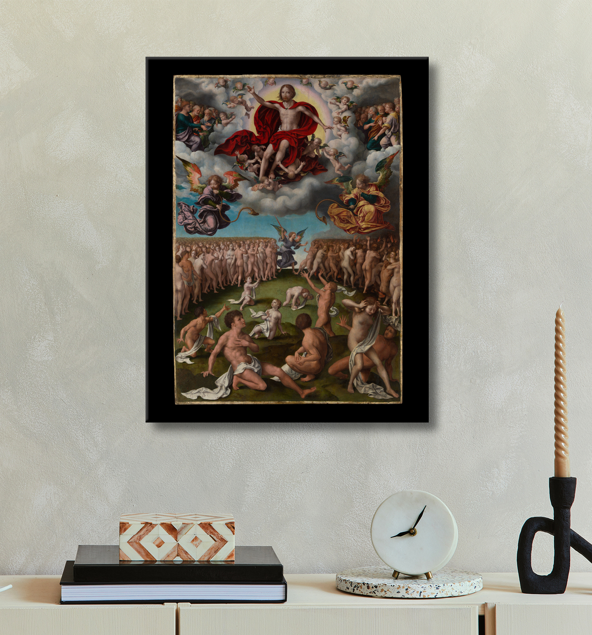 Reproduction Le Jugement dernier de Joos van Cleve avec decor