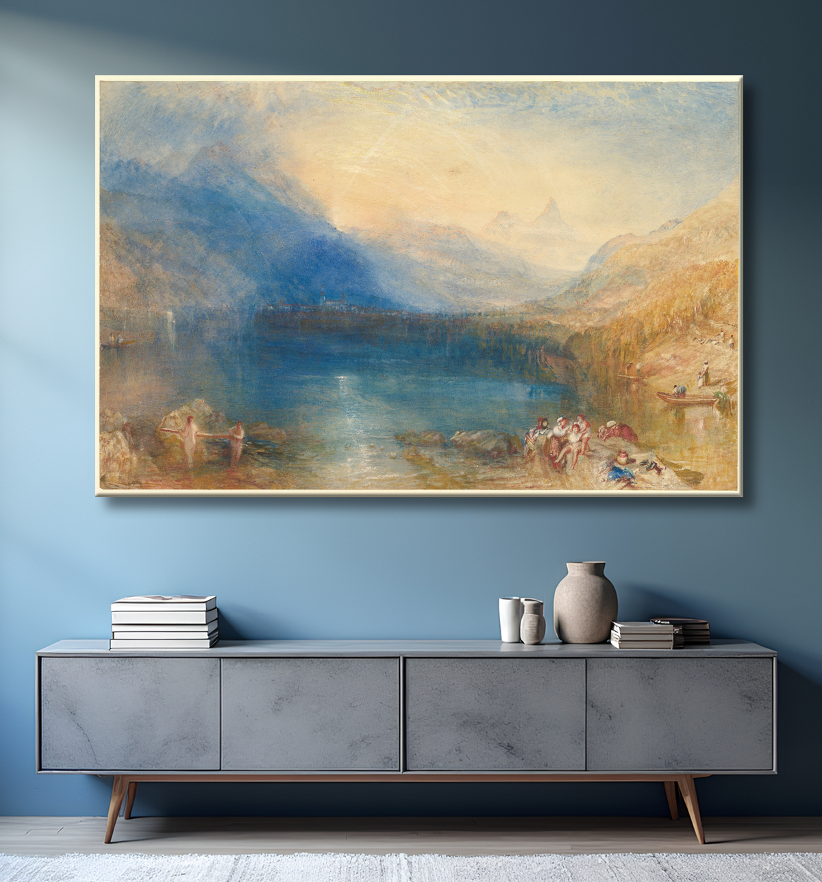 Reproduction Le lac de Zoug de Joseph Mallord William Turner avec decor