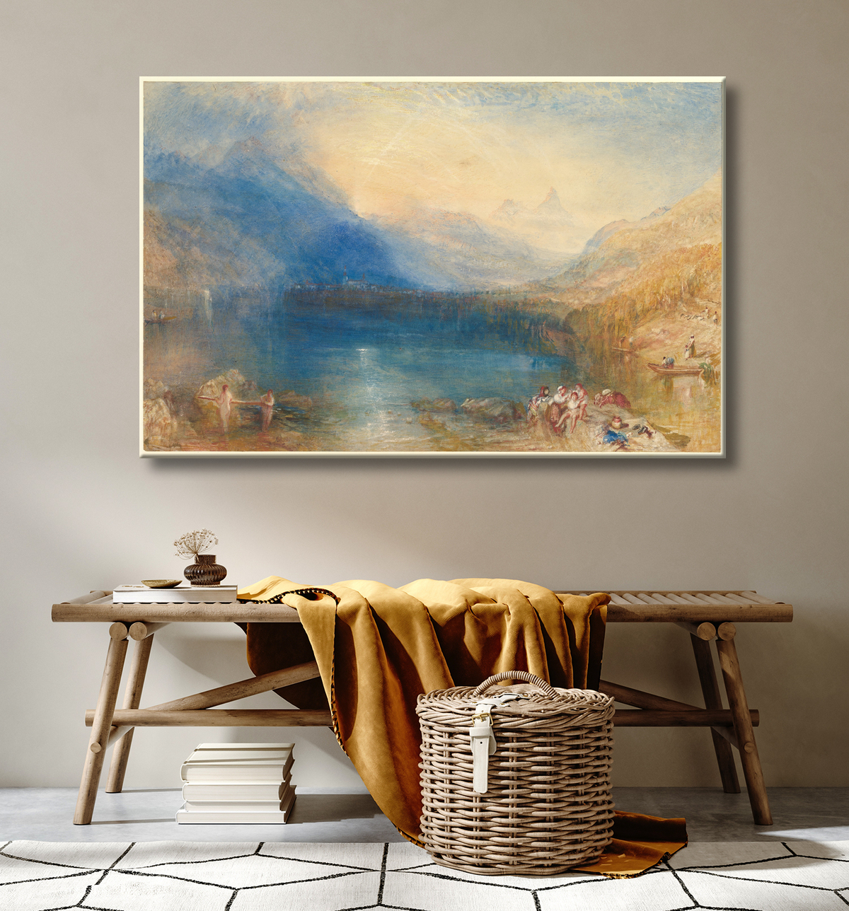 Reproduction Le lac de Zoug de Joseph Mallord William Turner avec decor