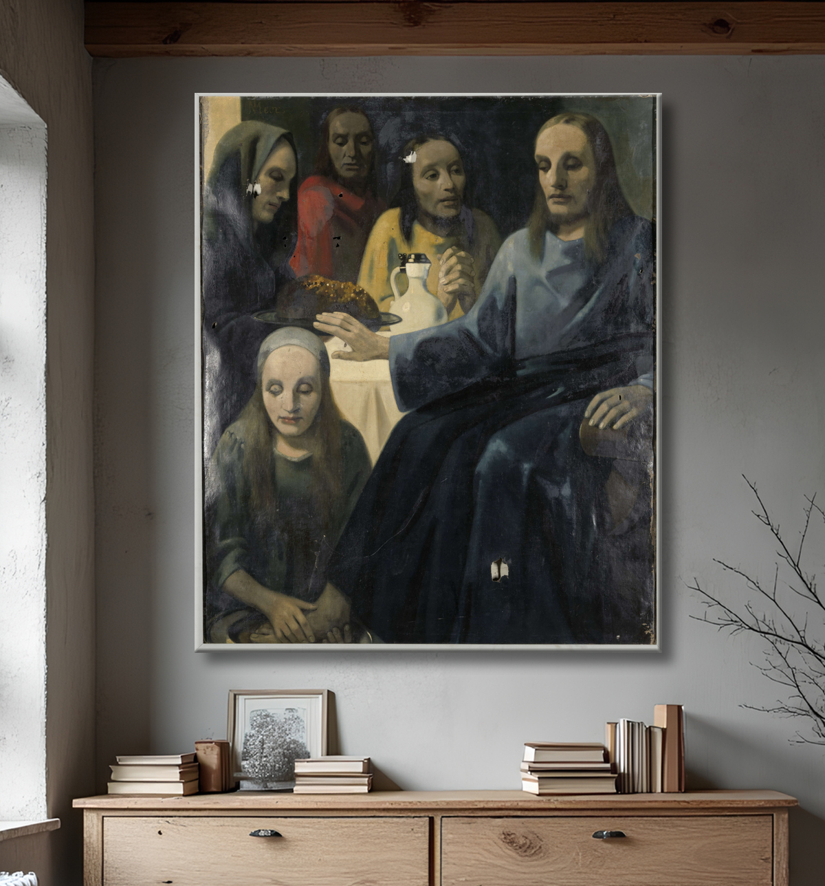 Reproduction Le lavement des pieds de Han van Meegeren avec decor
