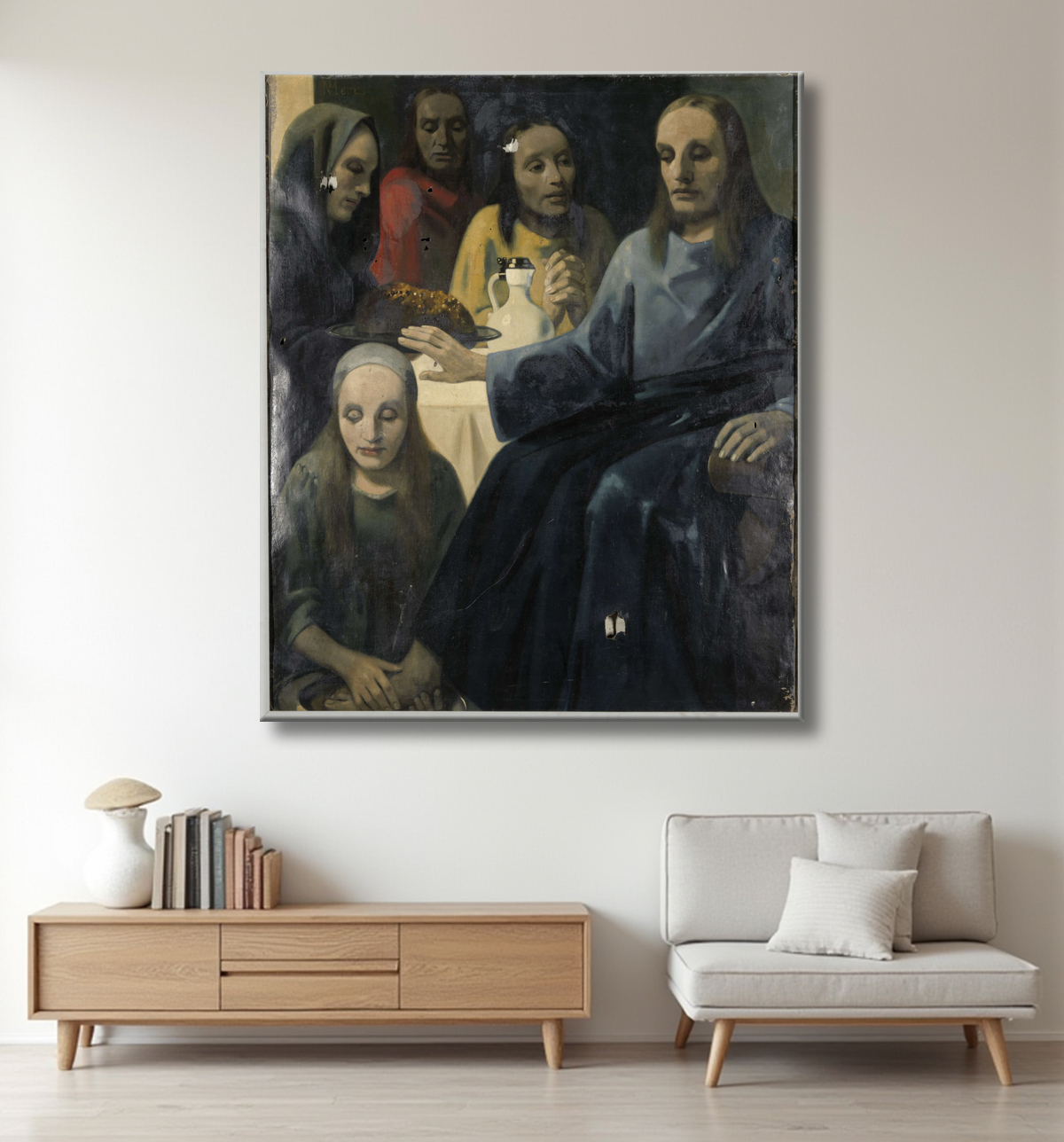 Reproduction Le lavement des pieds de Han van Meegeren avec decor