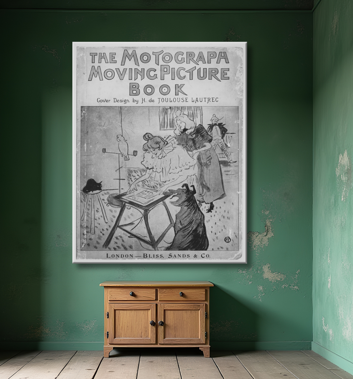 Reproduction Le livre d'images en mouvement de Motograph de Henri de Toulouse-Lautrec avec decor