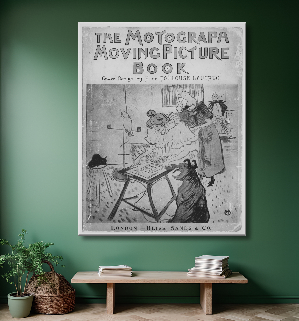 Reproduction Le livre d'images en mouvement de Motograph de Henri de Toulouse-Lautrec avec decor