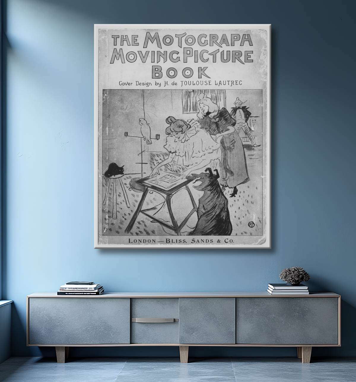 Reproduction Le livre d'images en mouvement de Motograph de Henri de Toulouse-Lautrec avec decor