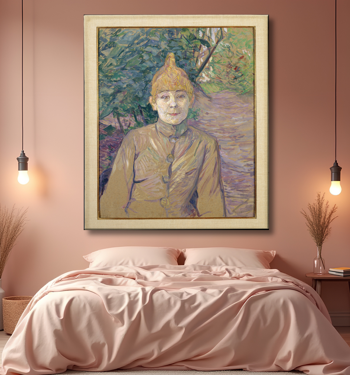 Reproduction Le marcheur de rue de Henri de Toulouse-Lautrec avec decor