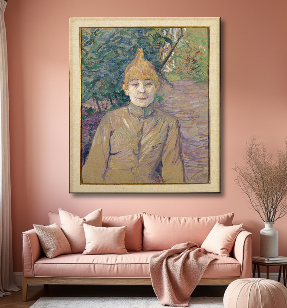 Reproduction Le marcheur de rue de Henri de Toulouse-Lautrec avec decor