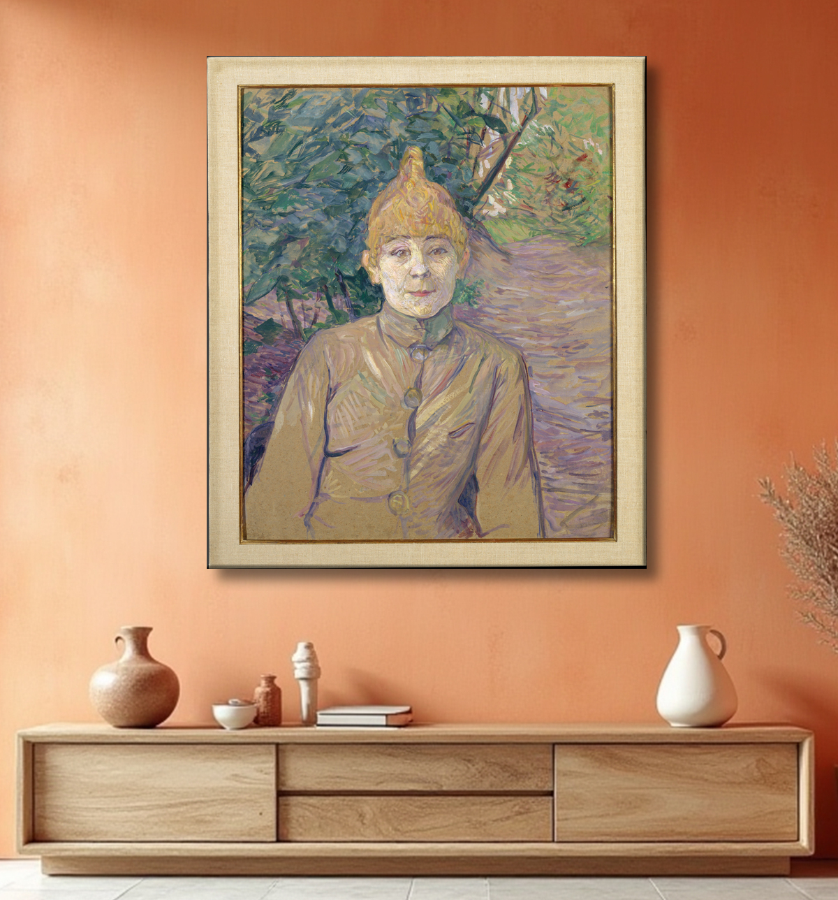 Reproduction Le marcheur de rue de Henri de Toulouse-Lautrec avec decor