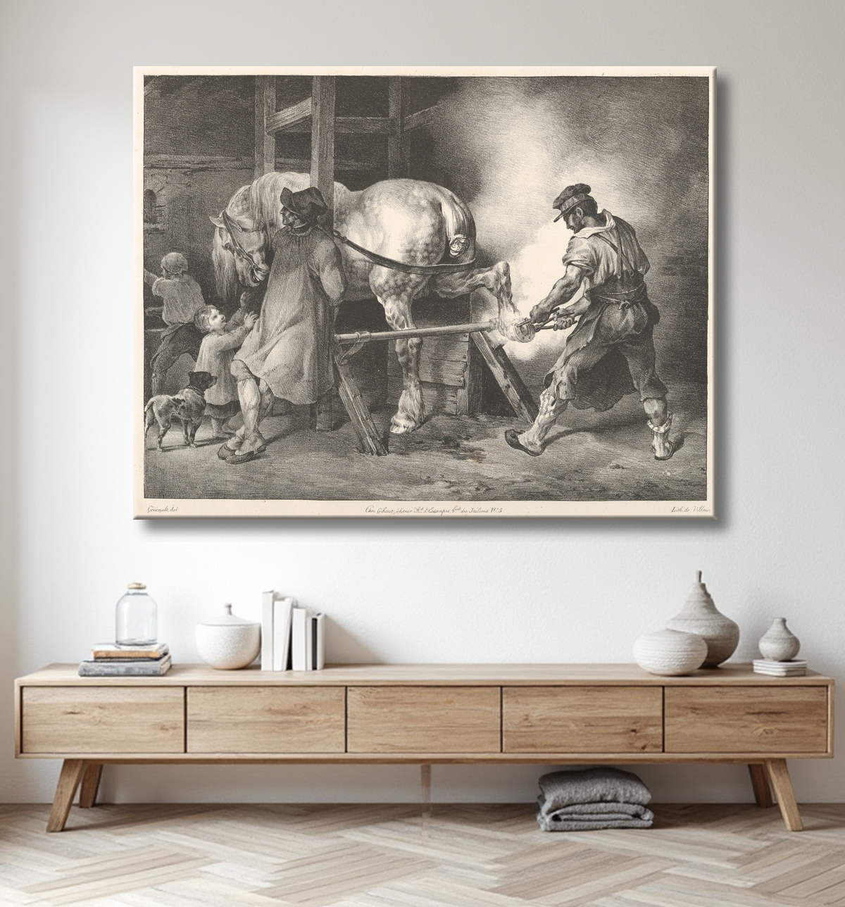 Reproduction Le maréchal flamand de Théodore Gericault avec decor
