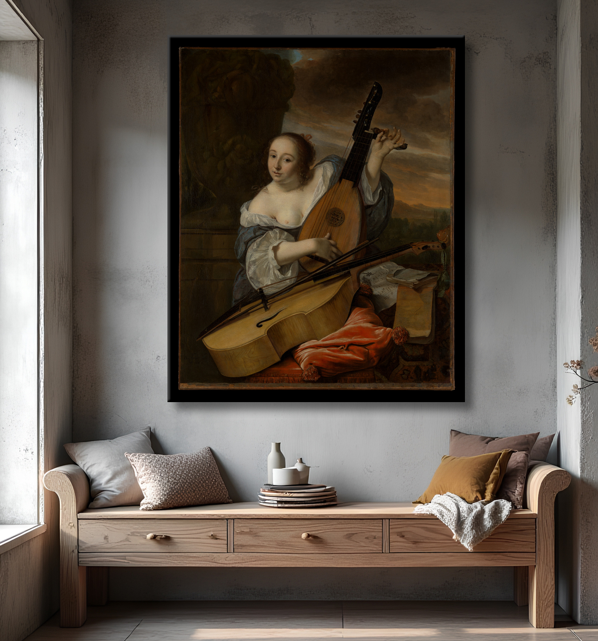 Toile premium fine art made in France ou affiche encadrée de qualité. Le musicien...