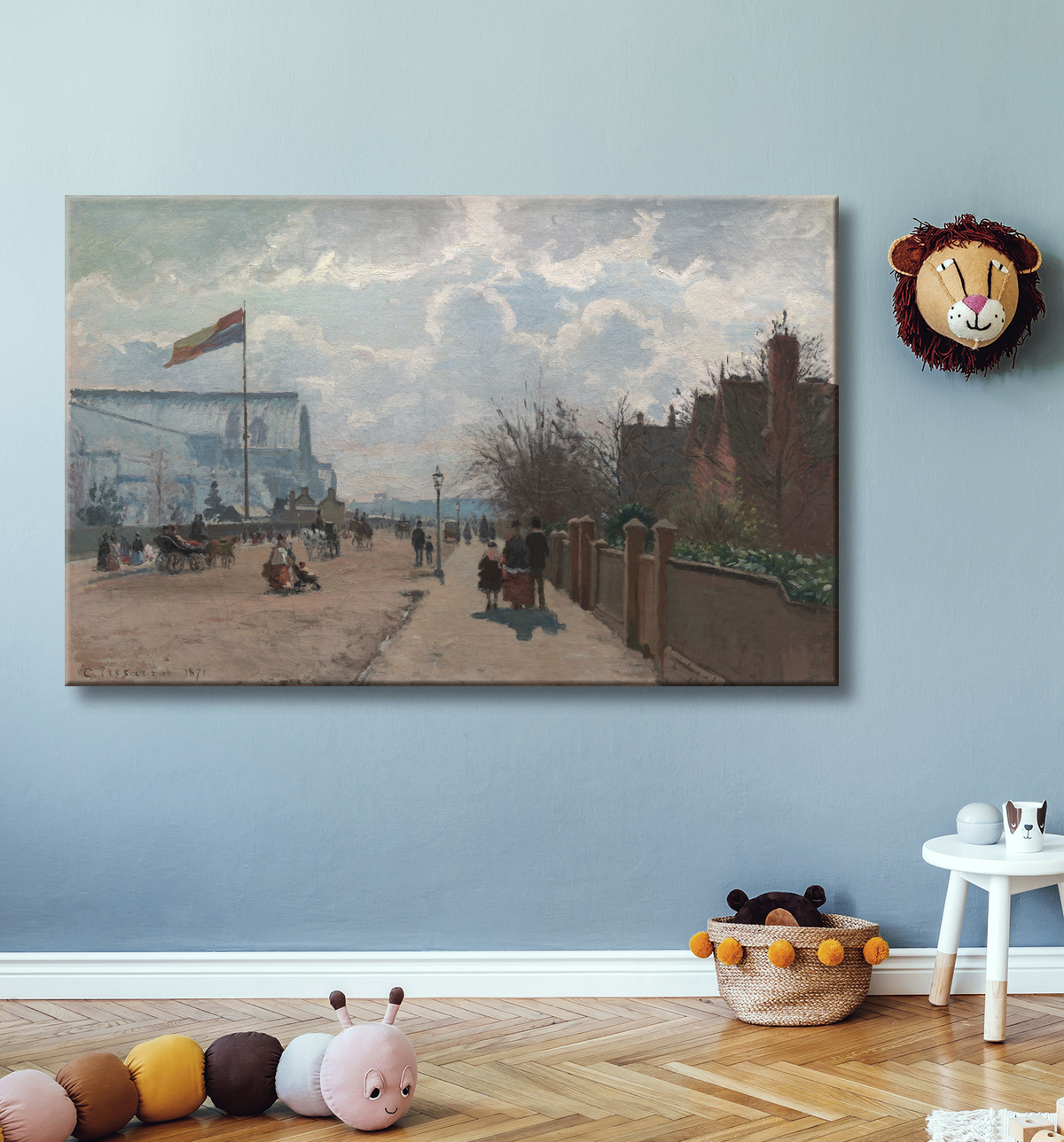 Reproduction Le Palais de Cristal de Camille Pissarro avec decor