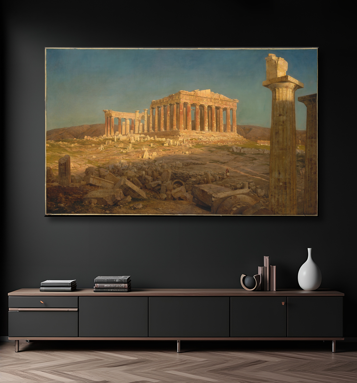Reproduction Le Parthénon de Frederic Edwin Church avec decor