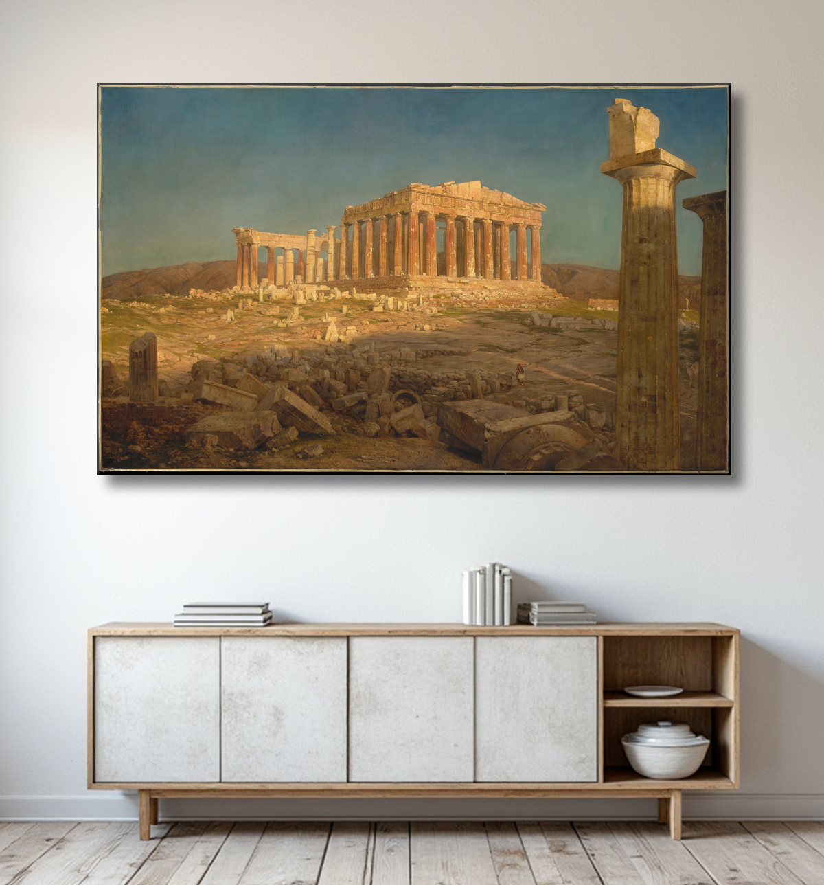 Reproduction Le Parthénon de Frederic Edwin Church avec decor