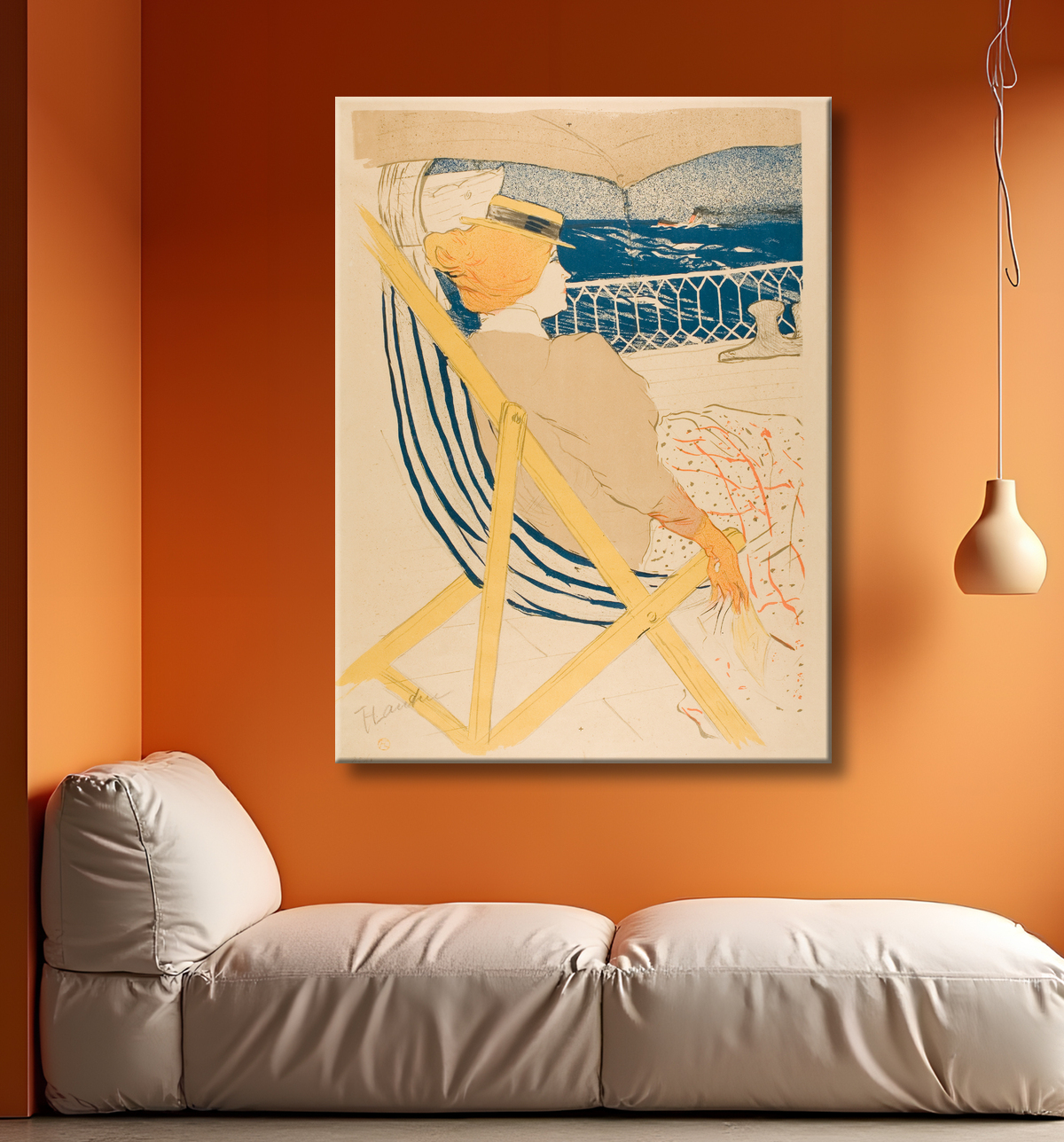 Reproduction Le passager de la cabine 54—Croisière de Henri de Toulouse-Lautrec avec decor