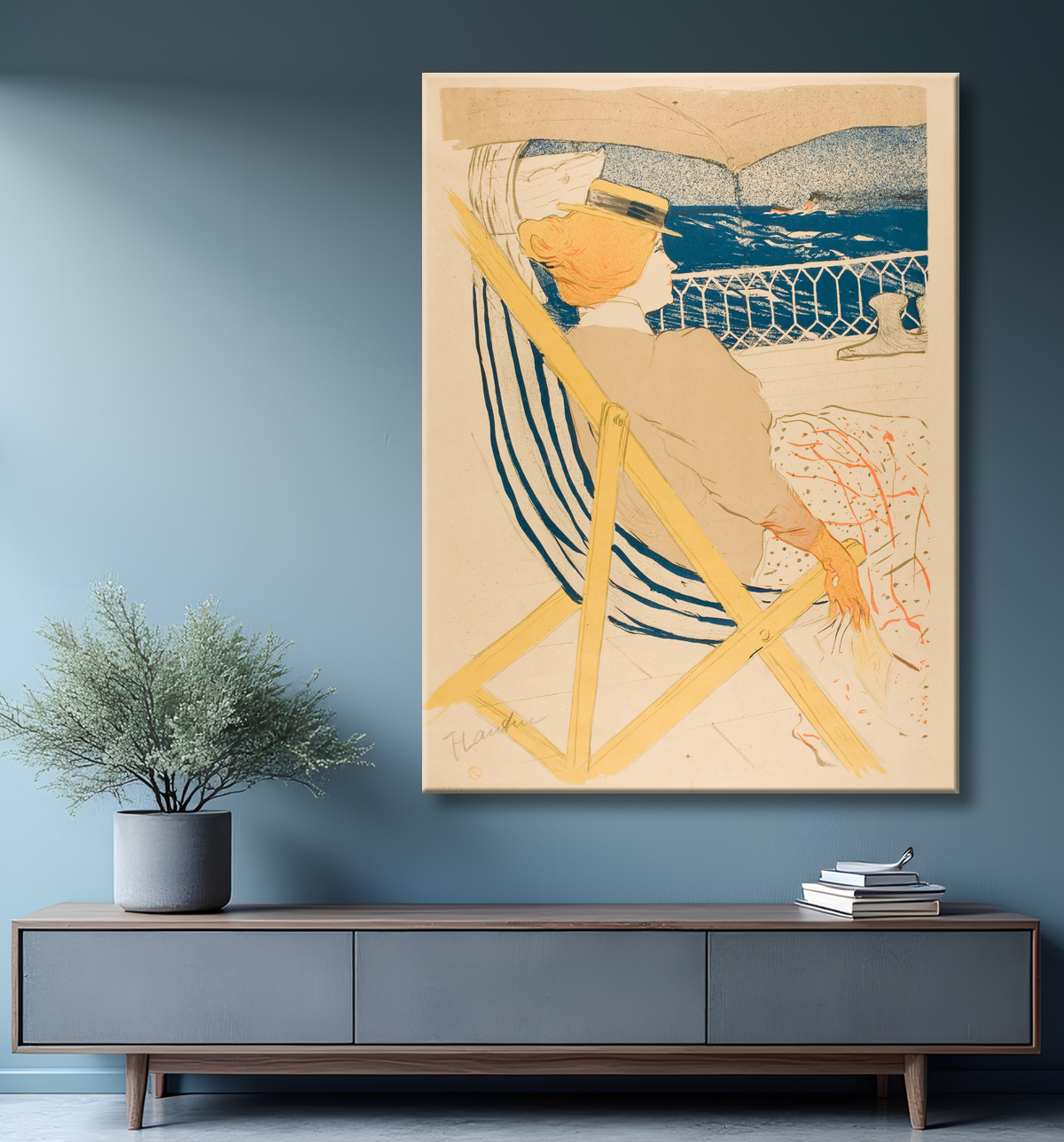 Reproduction Le passager de la cabine 54—Croisière de Henri de Toulouse-Lautrec avec decor
