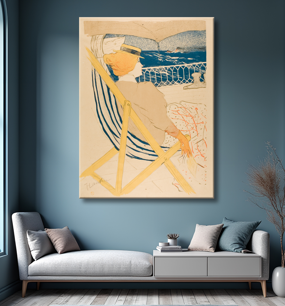 Reproduction Le passager de la cabine 54—Croisière de Henri de Toulouse-Lautrec avec decor