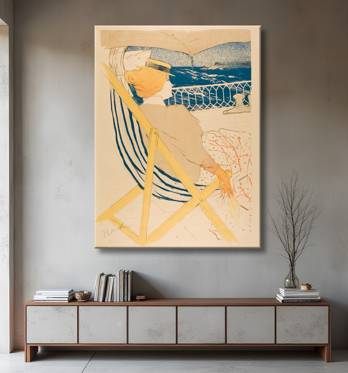Reproduction Le passager de la cabine 54—Croisière de Henri de Toulouse-Lautrec avec decor