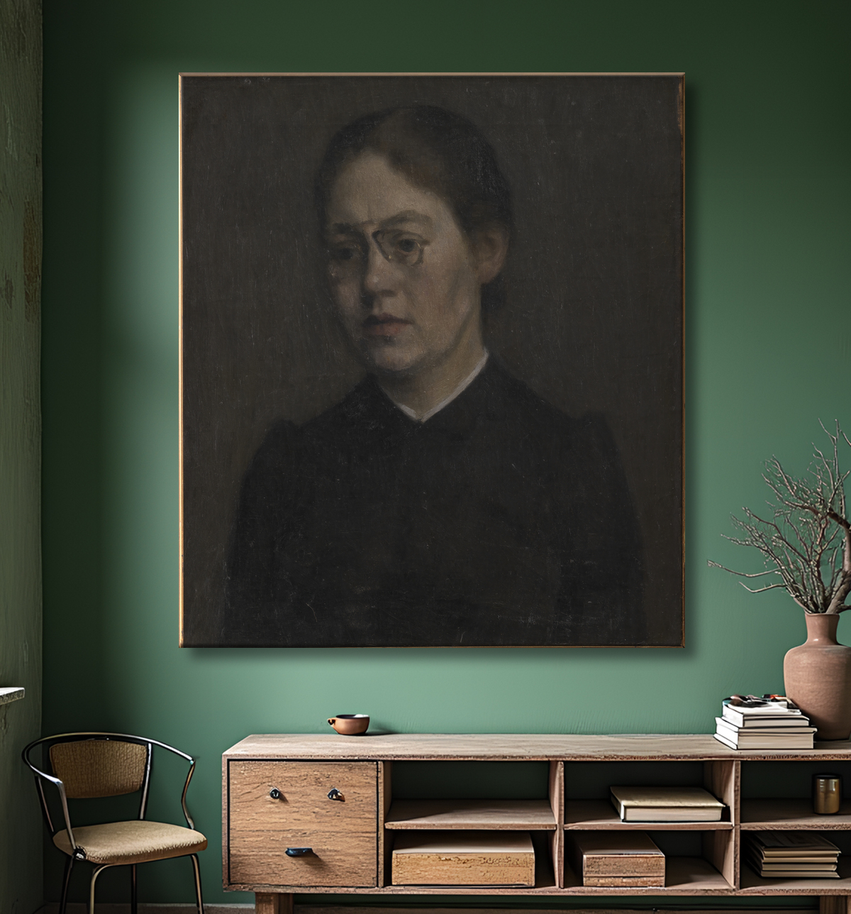 Reproduction Le Peintre Elisabeth Wandel de Hammershøi, Vilhelm avec decor