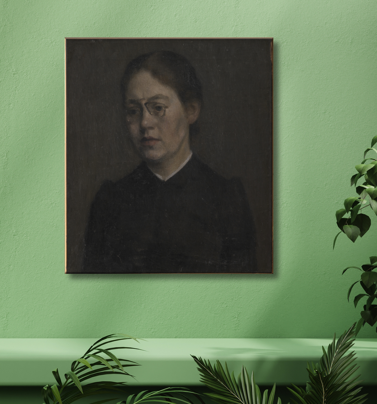 Reproduction Le Peintre Elisabeth Wandel de Hammershøi, Vilhelm avec decor