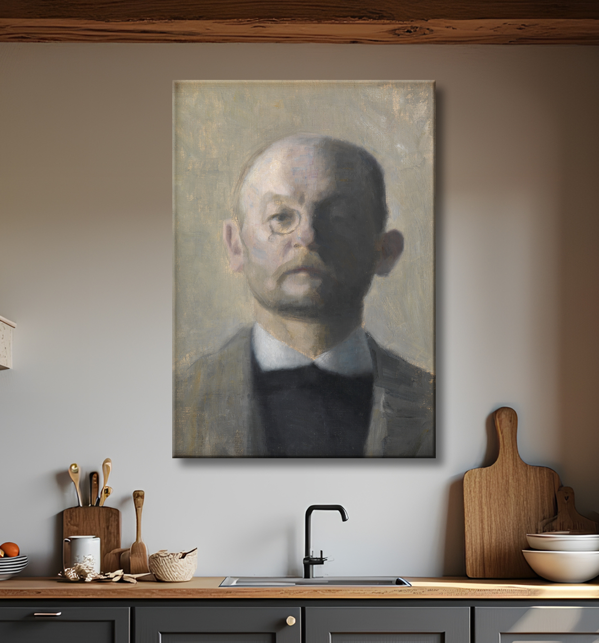 Reproduction Le peintre Kristian Zahrtmann de Hammershøi, Vilhelm avec decor