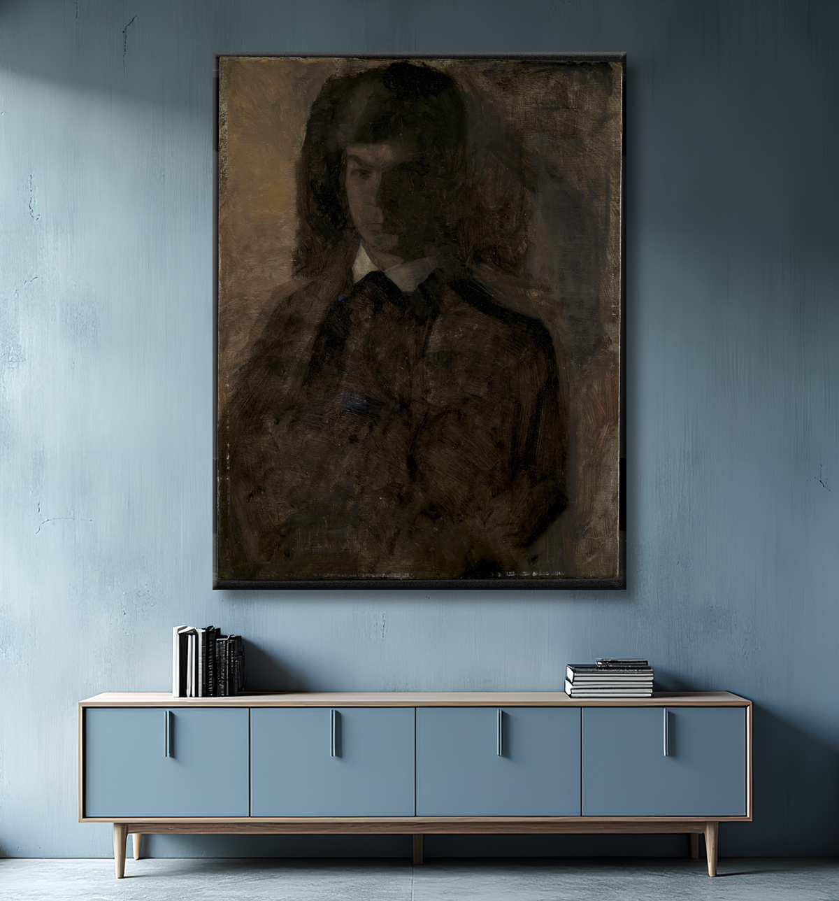 Reproduction Le peintre Svend Hammershøi, frère de l'artiste de Hammershøi, Vilhelm avec decor