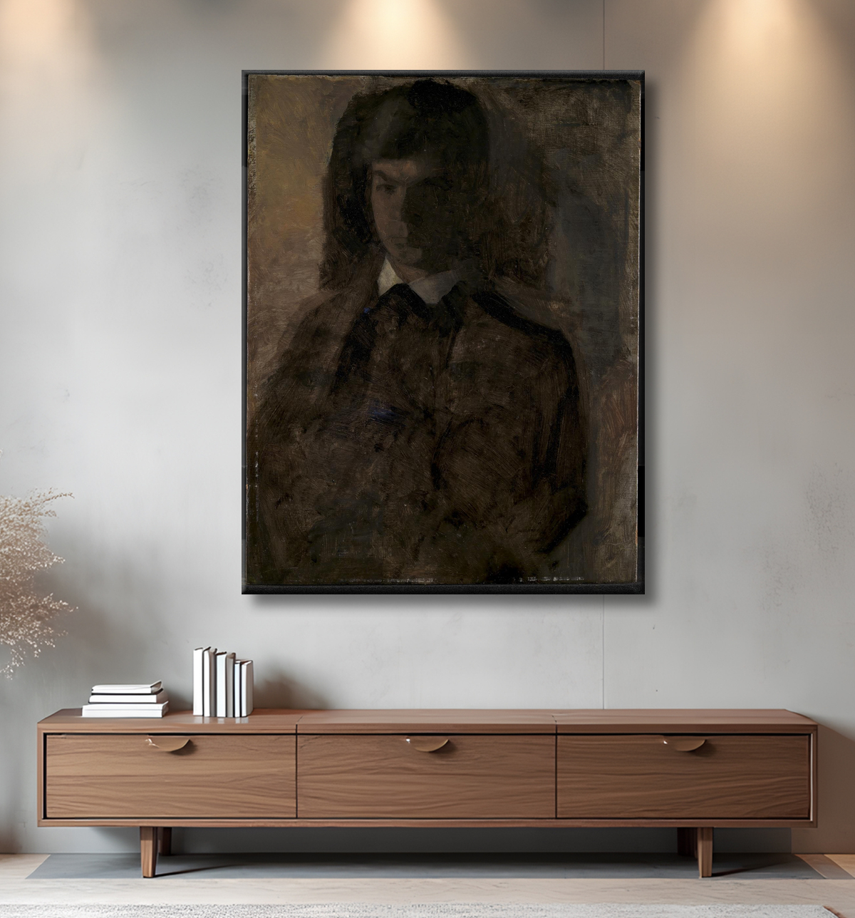 Reproduction Le peintre Svend Hammershøi, frère de l'artiste de Hammershøi, Vilhelm avec decor