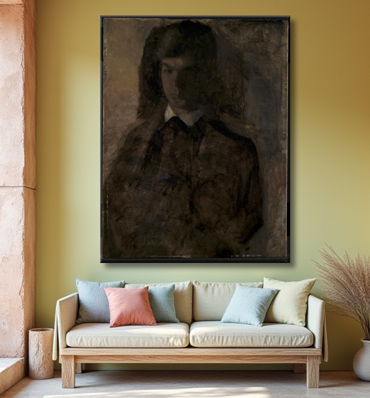 Reproduction Le peintre Svend Hammershøi, frère de l'artiste de Hammershøi, Vilhelm avec decor