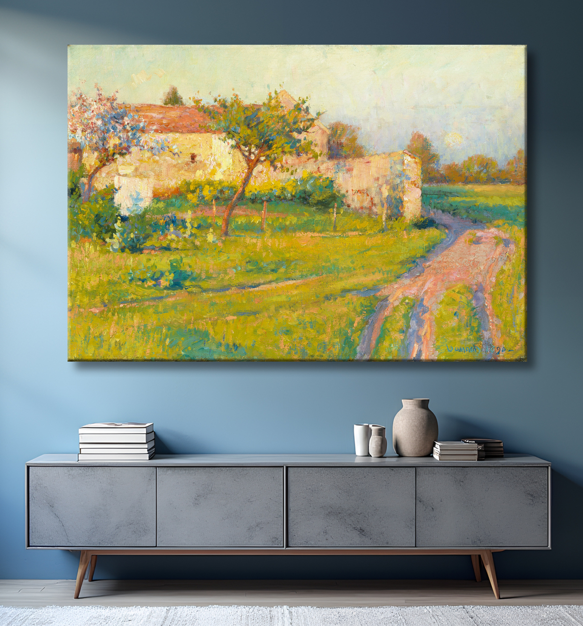Reproduction Le printemps en France de Robert William Vonnoh avec decor