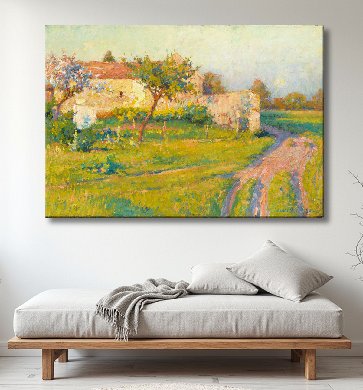 Reproduction Le printemps en France de Robert William Vonnoh avec decor