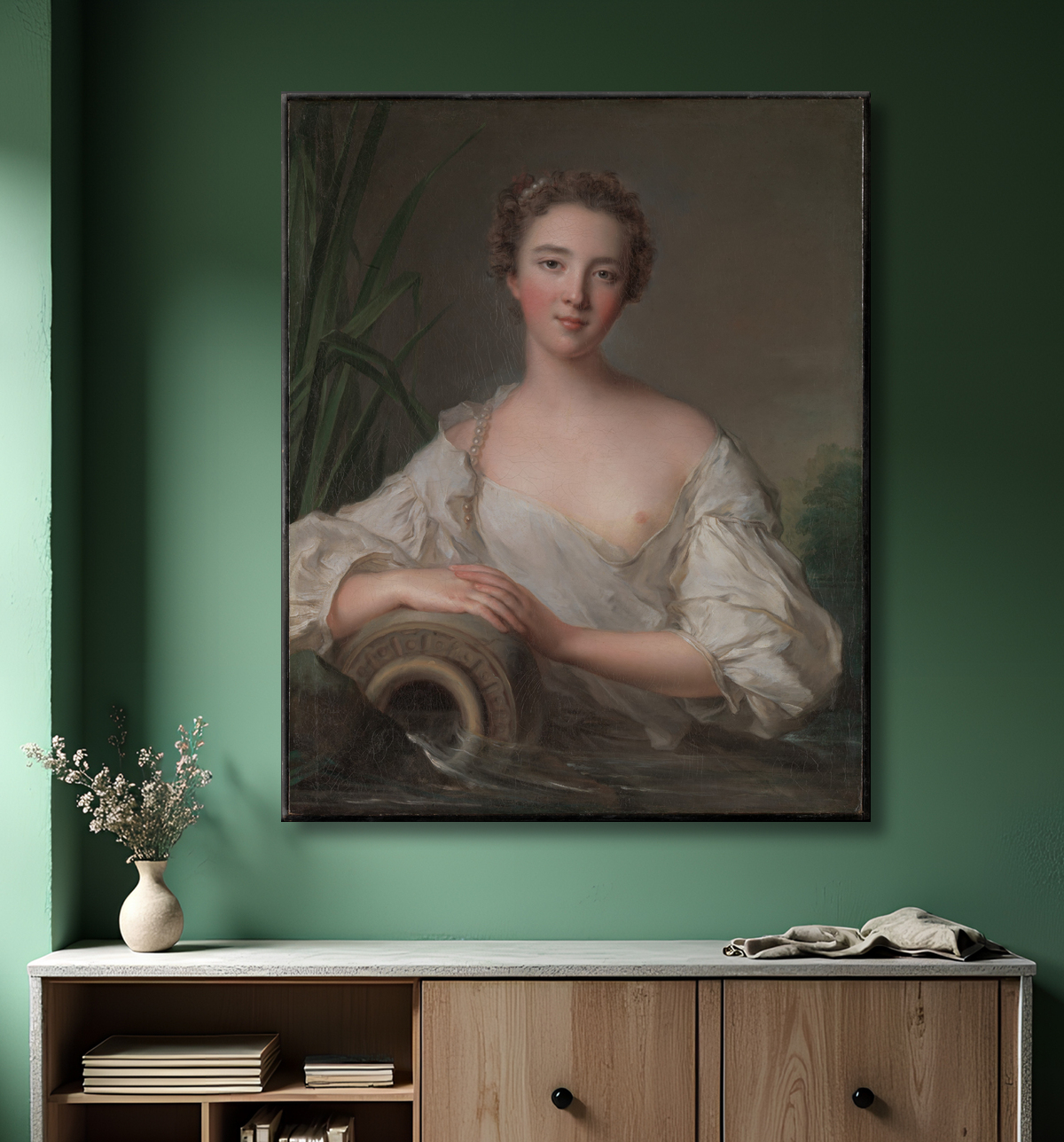 Reproduction Le Printemps (La Source) de Jean Marc Nattier avec decor