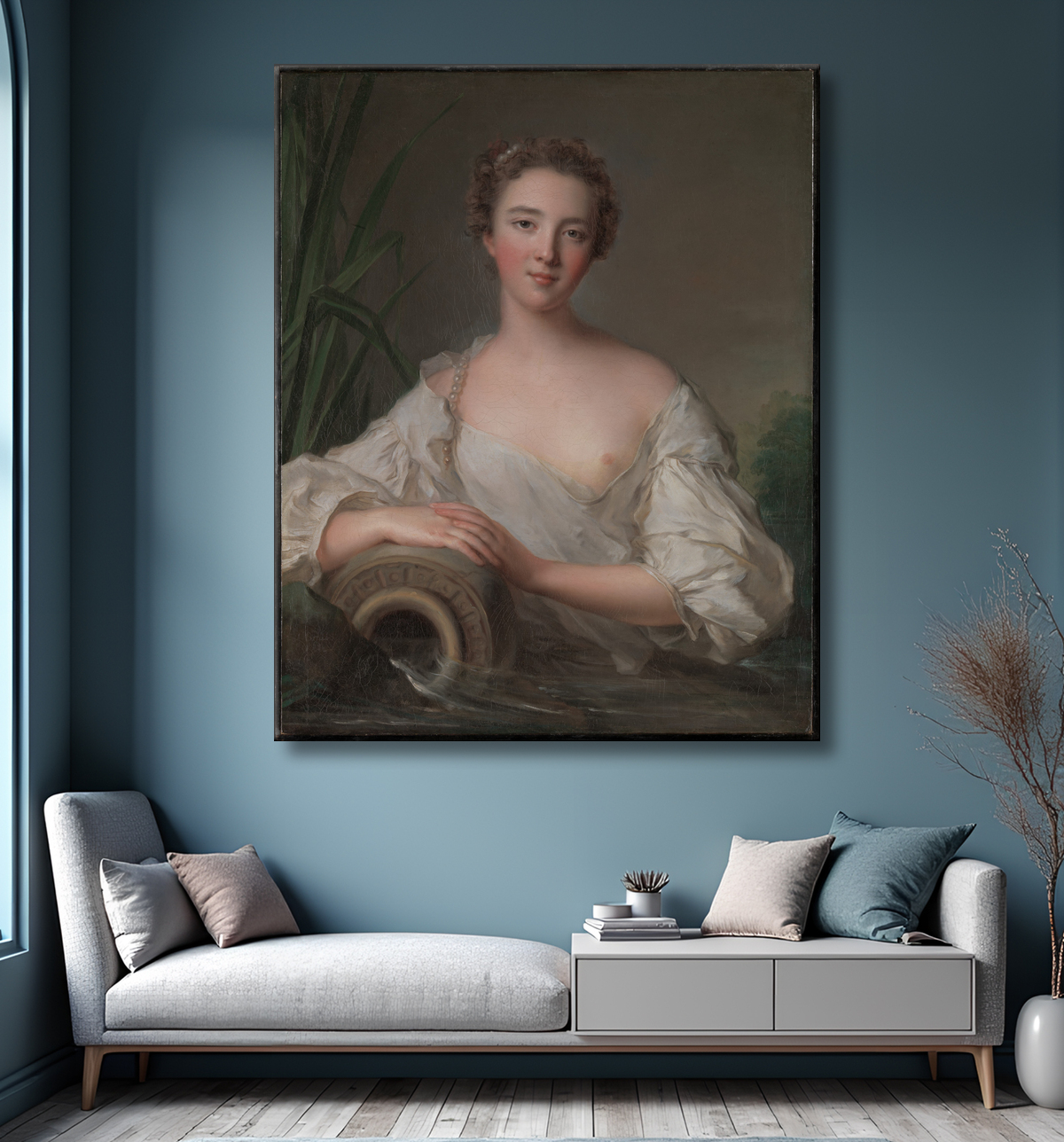 Reproduction Le Printemps (La Source) de Jean Marc Nattier avec decor