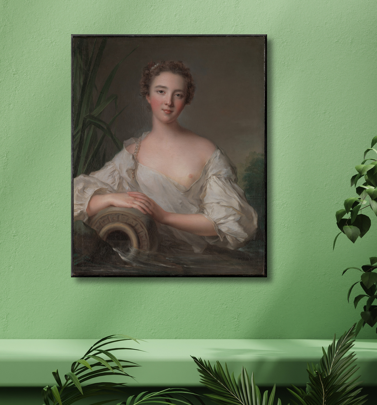 Reproduction Le Printemps (La Source) de Jean Marc Nattier avec decor