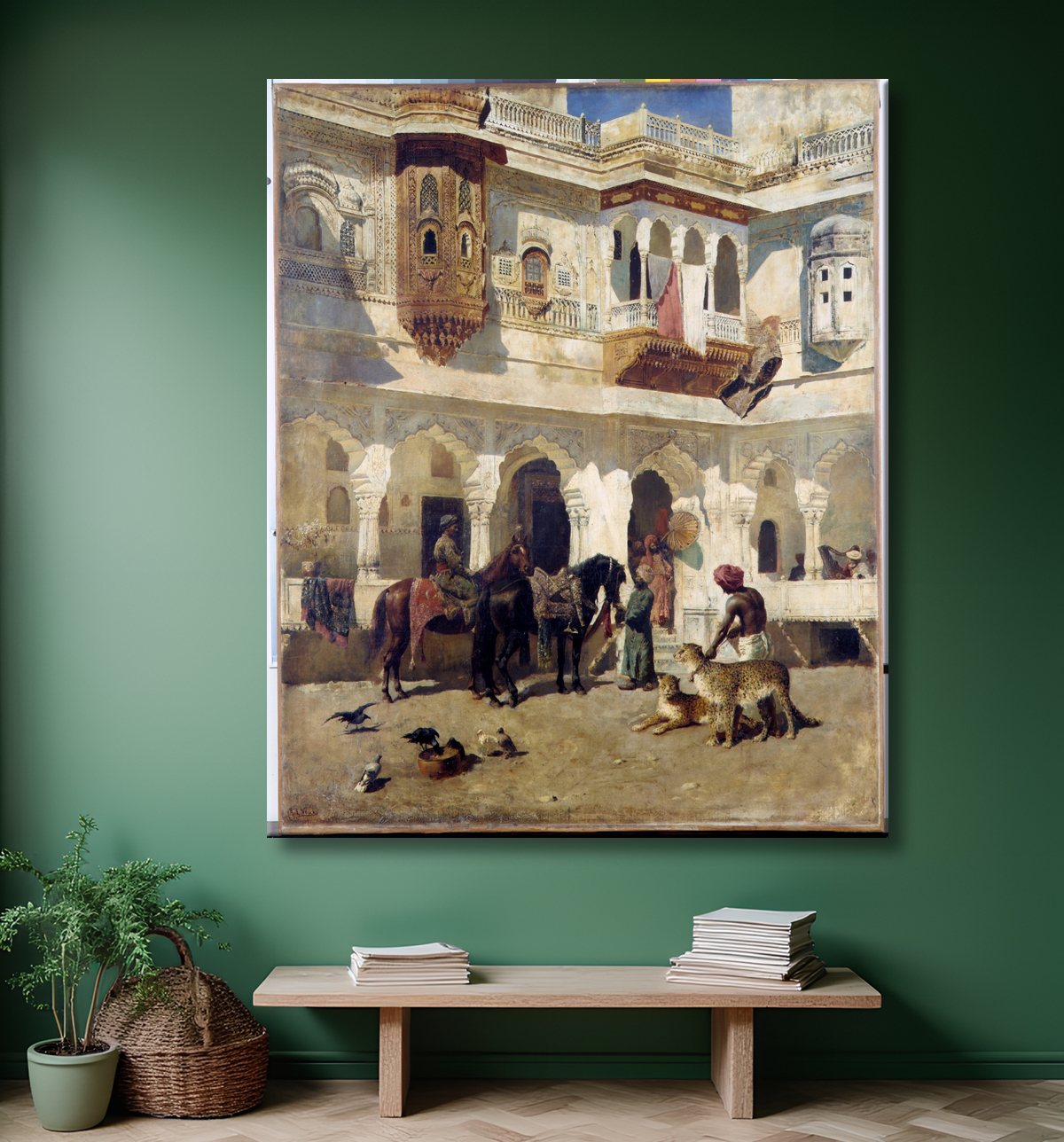 Reproduction Le Rajah partant à la chasse de Edwin Lord Weeks avec decor