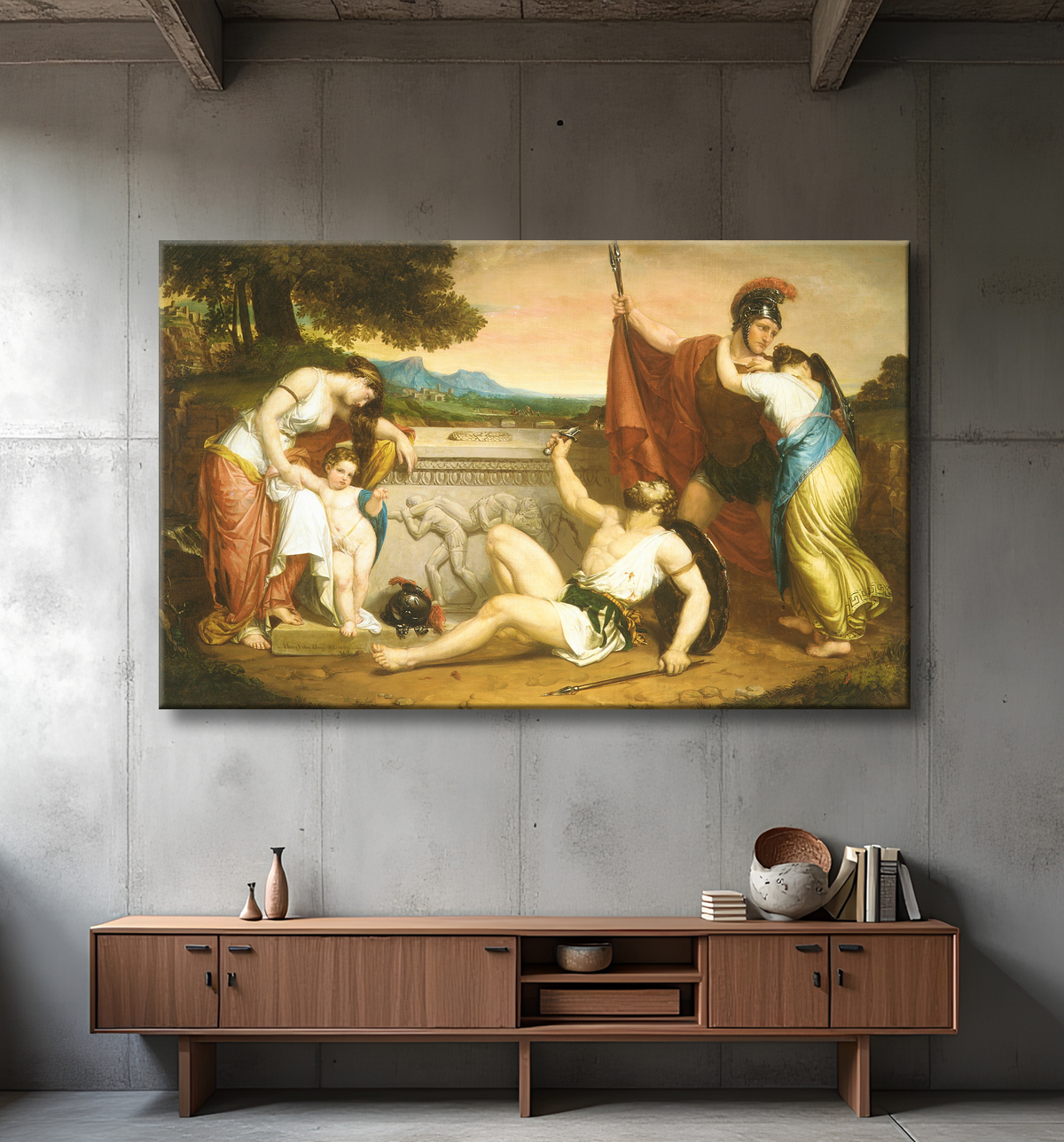 Reproduction Le salaire de la guerre de Henry Peters Gray avec decor