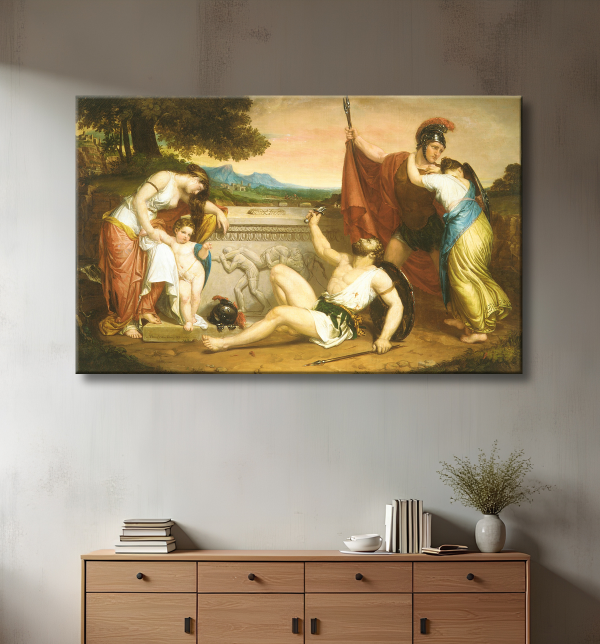 Reproduction Le salaire de la guerre de Henry Peters Gray avec decor