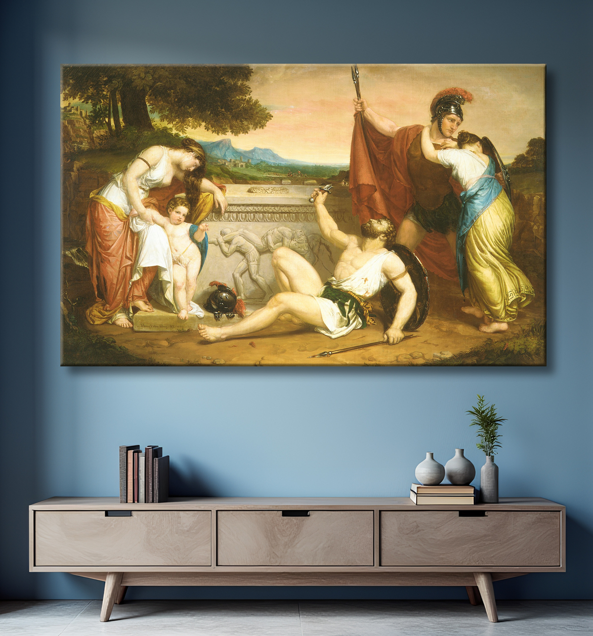 Reproduction Le salaire de la guerre de Henry Peters Gray avec decor