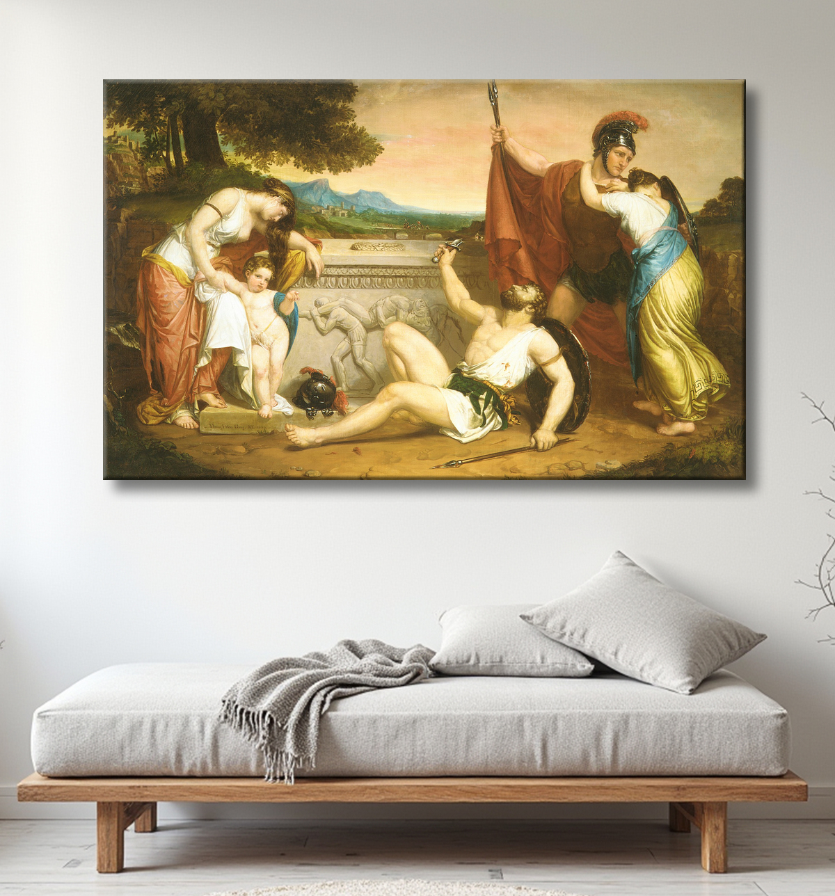 Reproduction Le salaire de la guerre de Henry Peters Gray avec decor