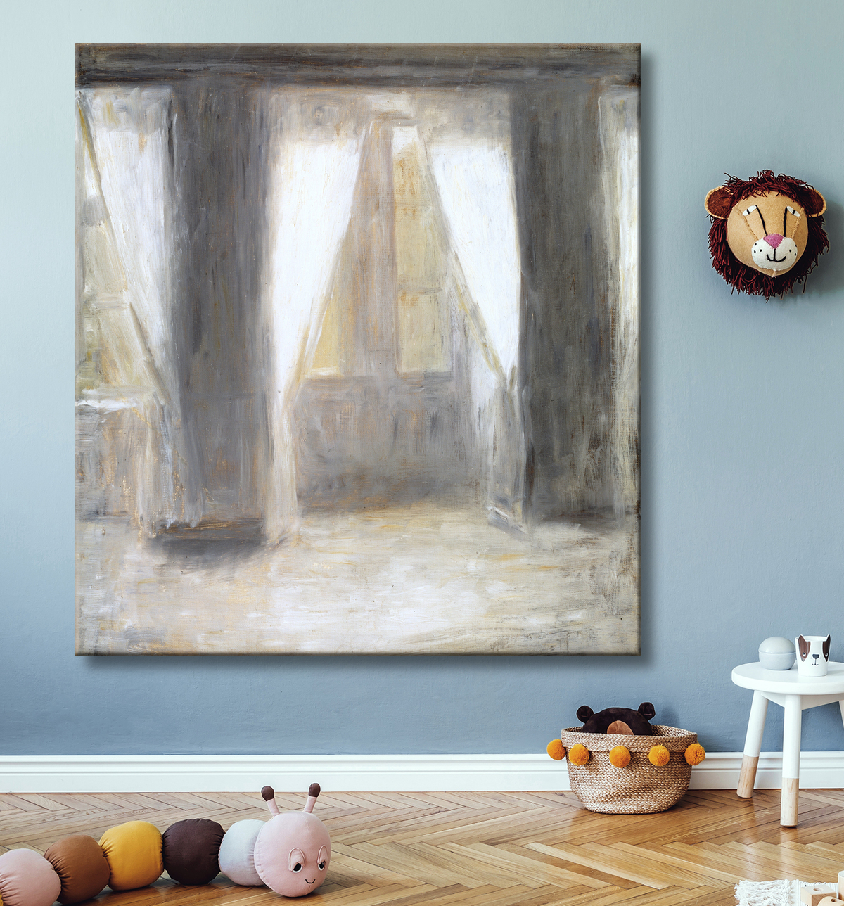 Reproduction Le salon sur Frederiksberg Allé de Hammershøi, Vilhelm avec decor