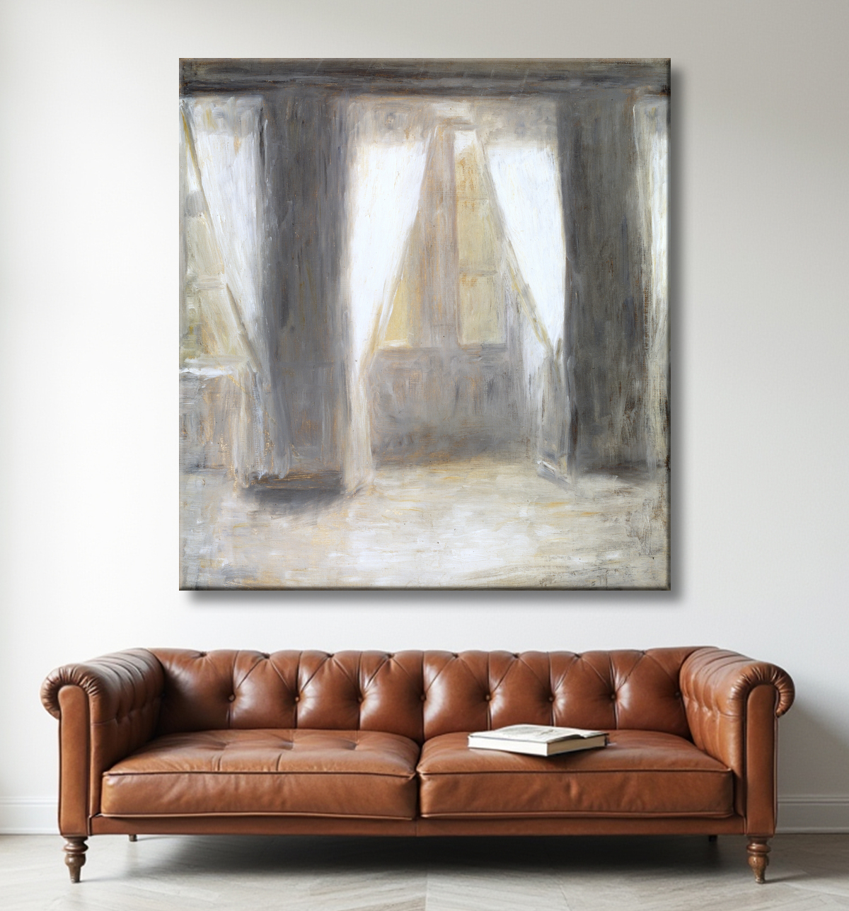 Reproduction Le salon sur Frederiksberg Allé de Hammershøi, Vilhelm avec decor