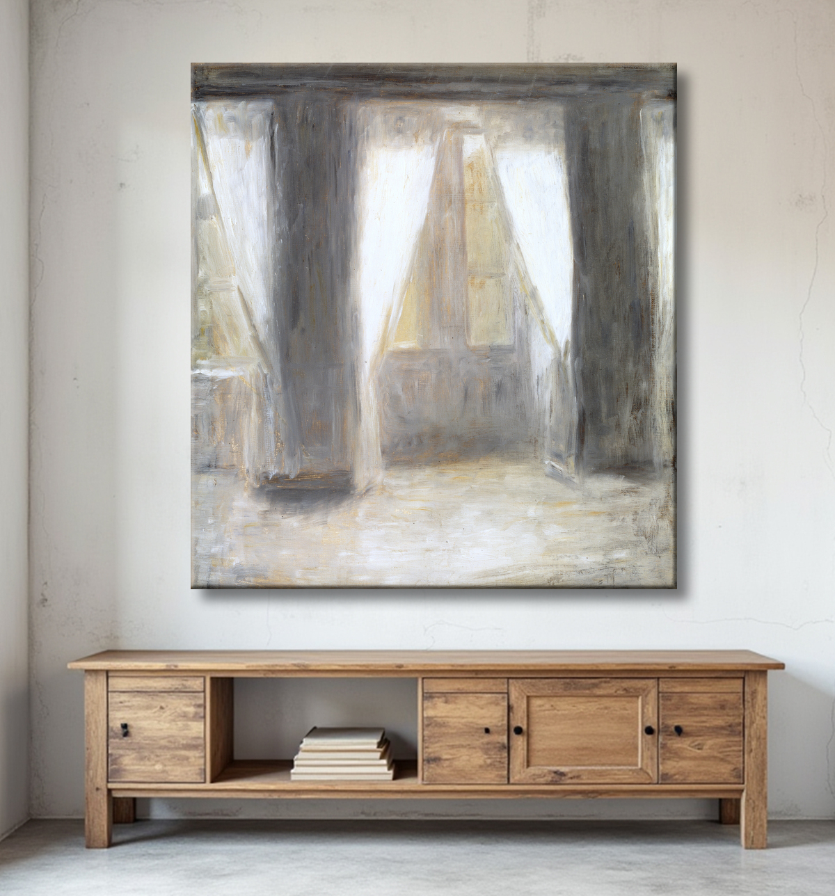 Reproduction Le salon sur Frederiksberg Allé de Hammershøi, Vilhelm avec decor
