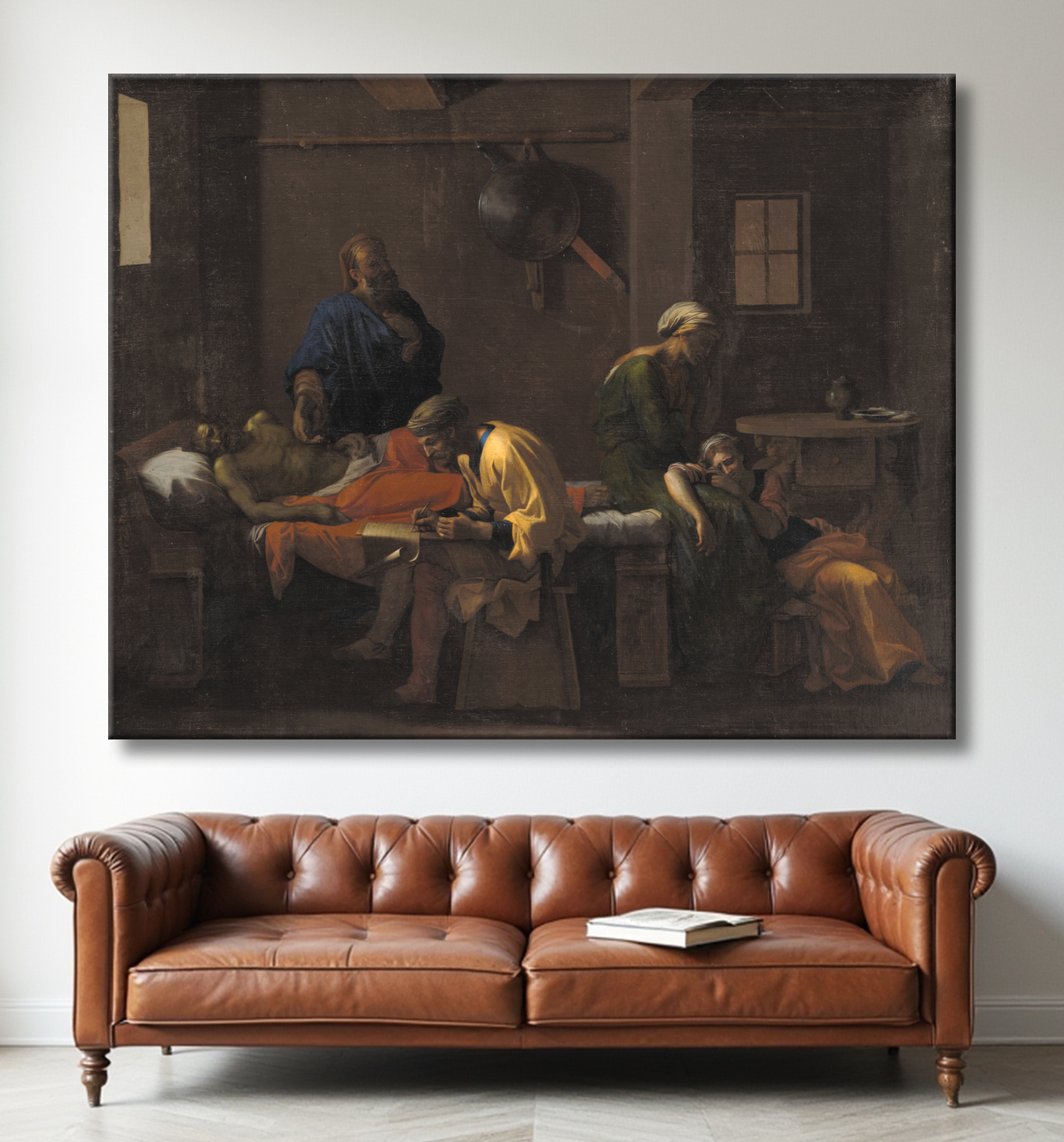 Reproduction Le Testament d'Eudamidas de Poussin, Nicolas avec decor