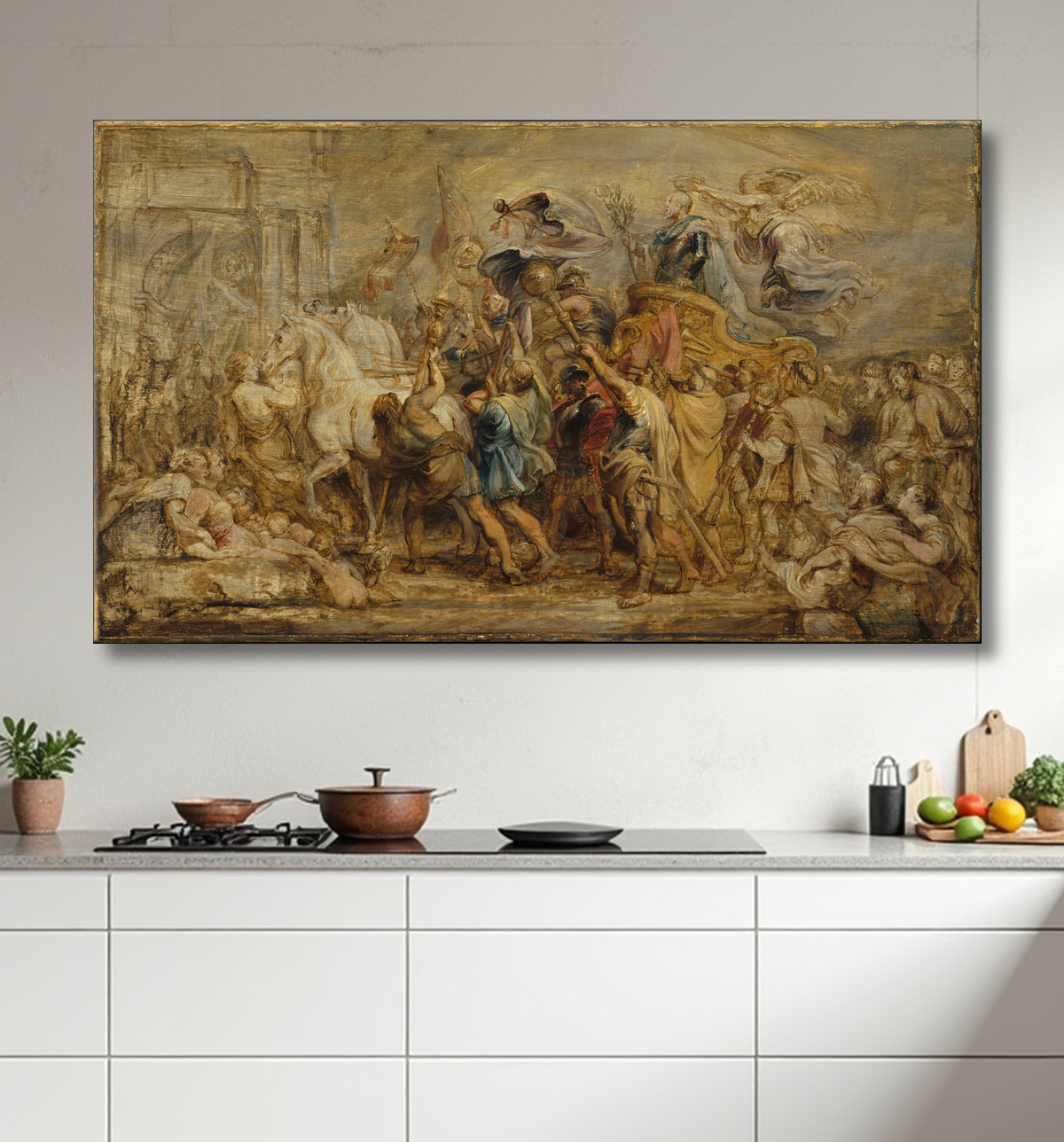 Reproduction Le triomphe d'Henri IV de Peter Paul Rubens avec decor