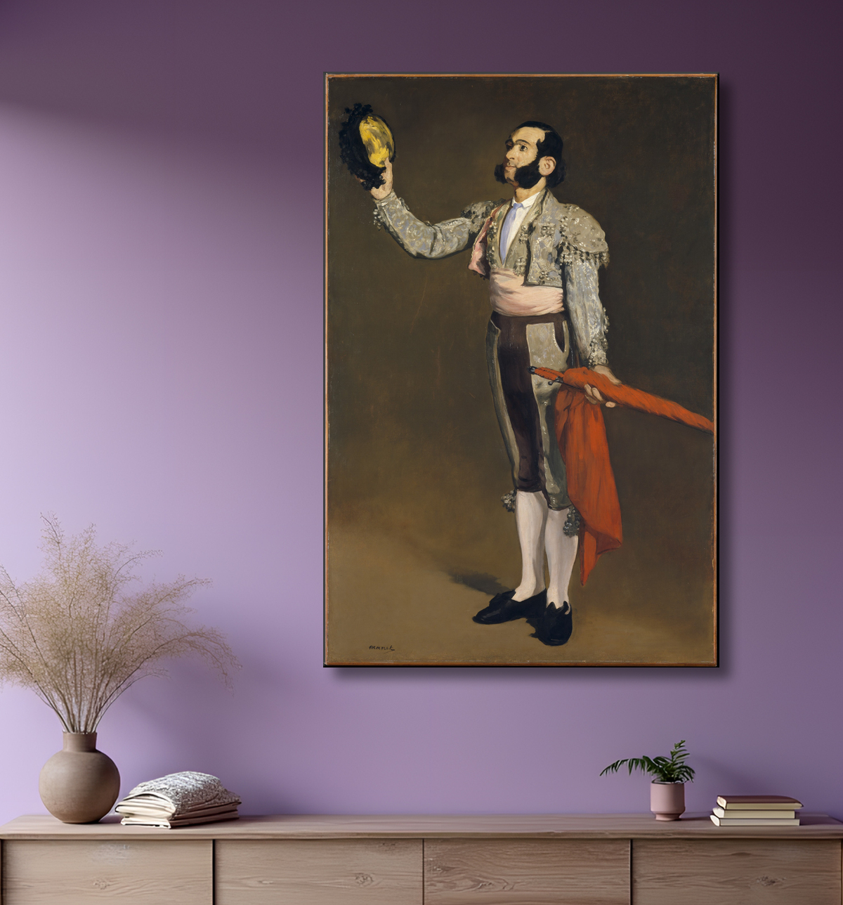 Reproduction le tueur de Edouard Manet avec decor