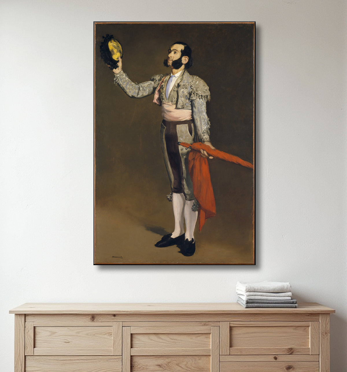 Reproduction le tueur de Edouard Manet avec decor